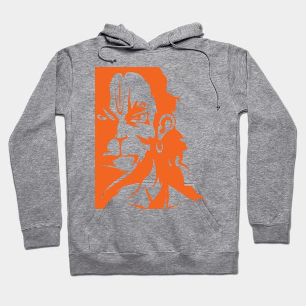 Hanuman Hindu God Jai Shri Ram Hoodie by alltheprints